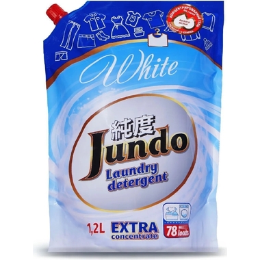 Концентрированный гель для стирки белого белья Jundo White 78 стирок, 1200 мл 4903720020166