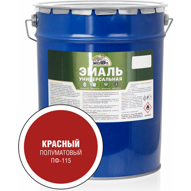 Универсальная алкидная эмаль Эксперт (полуматовая; красная; 25 кг) 30699