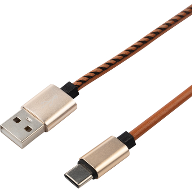 Кабель USB Type-C - USB REXANT 2A кожанная оплетка 1 м 18-1897