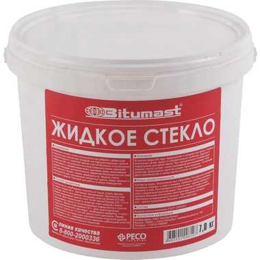 Жидкое стекло, 7 кг Bitumast 4607952900554