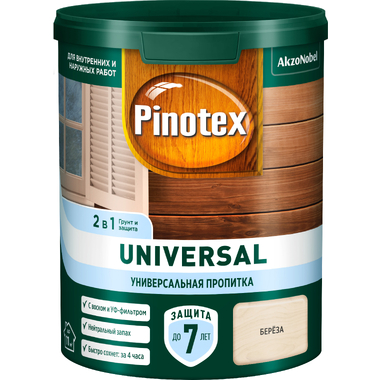 Пропитка 2 в 1 Pinotex UNIVERSAL береза, 0,9 л 5620705