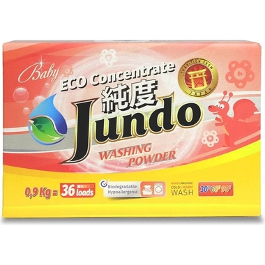 Экологичный концентрированный порошок Jundo Baby 36 стирок, 900 гр 4903720020111