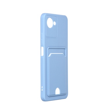 Чехол DF для Realme C30 Silicone с отделением для карты Gray-Blue rmCardCase-01 DF-GROUP