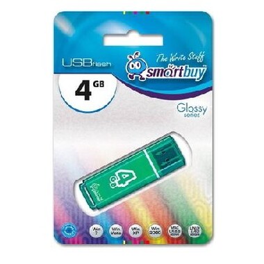 USB флеш SMARTBUY 4GB GLOSSY SERIES GREEN SB4GBGS-G