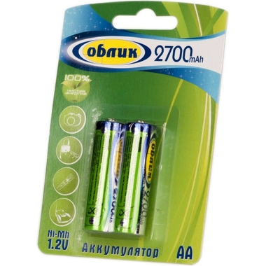 Аккумуляторы Облик Ni-Mh АА -2700 mAh Блистер-2 6171