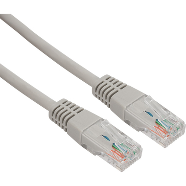 Патч-корд REXANT UTP 5e, RJ45-RJ45, LSZH серый, 0,5 м 18-8001