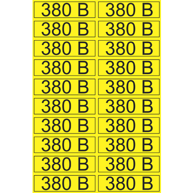 Наклейка знак электробезопасности 380В REXANT 15x50 мм 100 шт 56-0008-1