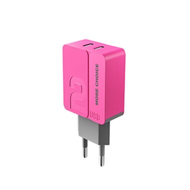 СЗУ MORE CHOICE NC46i СЗУ 2USB 2.4A для Apple 8-pin - 1м Pink