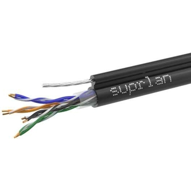 Кабель SUPRLAN Standard UTP Cat.5e 4x2xAWG24 Cu PE Outdoor T-FG8 (трос) 305м 01-0322-1