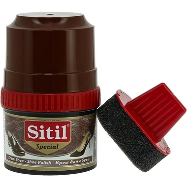 Крем-блеск для обуви Sitil Shoe Polish темно-коричневый 60 мл 101.02 SKB