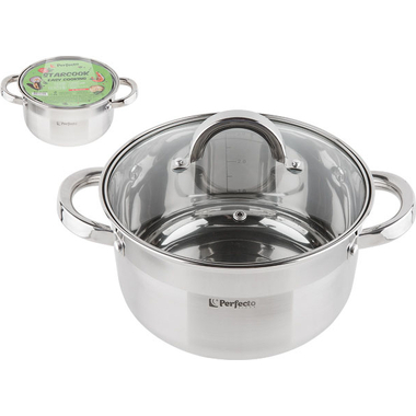 Кастрюля PERFECTO LINEA Starcook из нержавеющей стали 3.2 л 50-520115