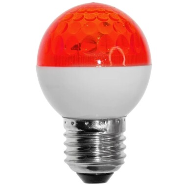 Светодиодная лампа-шар для украшения NEON-NIGHT диаметром строб e27 диам.50 красная 411-122