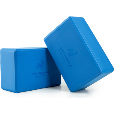 Блок для йоги ZDK голубой, 2шт, 23x15x10см, 200г ZDK_2Block200/Blue