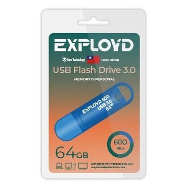 USB флэш-накопитель EXPLOYD EX-64GB-600-Blue USB 3.0