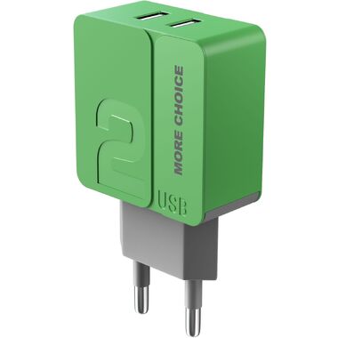 СЗУ MORE CHOICE NC46i СЗУ 2USB 2.4A для Apple 8-pin - 1м Green