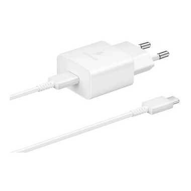 Сетевое зарядное устройство Samsung Adapter 15W Type C-White with Cable (EP-T1510XWEGEU)