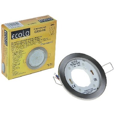 светильник ECOLA TS5325ECB GX53-H6 металл. плоский сатин-хром 101x16 мм