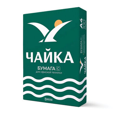 Бумага офисная А4, 80 г/м2, 500 л., марка С, ЧАЙКА, Россия, 146% (CIE)