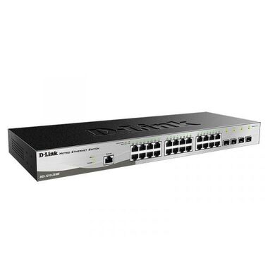 Коммутатор D-Link DGS-1210-28P/ME/B2A 28 портов (24x 1Gbs PoE, 4x 1Gbs SFP, управляемый L2) (DGS-1210-28P/ME/B2A)