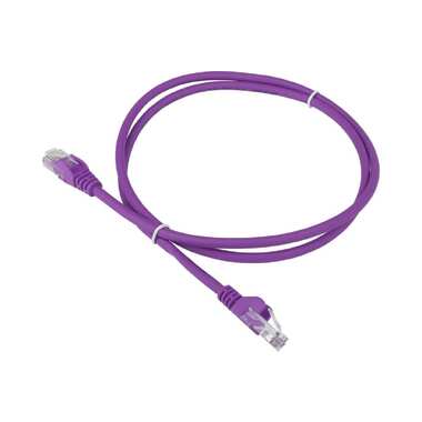 Патч-корд LANMASTER RJ45 - RJ45, 4 пары, UTP, категория 6, 5 м, фиолетовый, LSZH, LAN-PC45/U6-5.0-VI