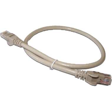 Патч-корд LANMASTER RJ45 - RJ45, 4 пары, UTP, категория 6, 1 м, серый, LAN6-45-45-1.0-GY