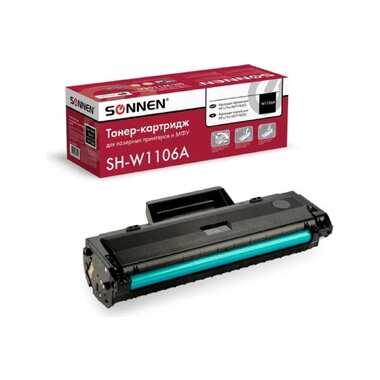 Лазерный картридж SONNEN SH-W1106A С ЧИПОМ для HP Laser107/135, высшее качество, черный, 1000 страниц 363970