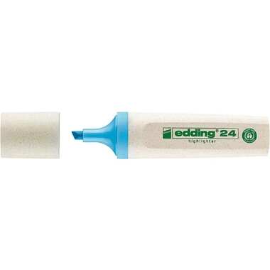 Текстовыделитель EDDING 24 EcoLine скошенный наконечник, 2-5 мм, голубой E-24#10