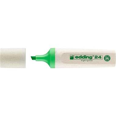 Текстовыделитель EDDING 24 EcoLine скошенный наконечник, 2-5 мм, светло-зеленый E-24#11