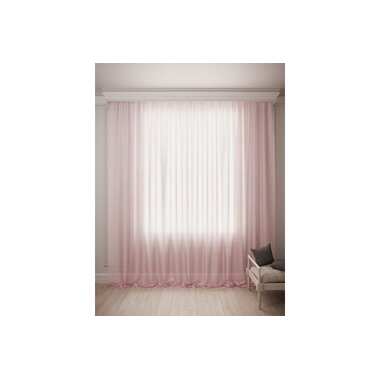 Тюль Костромской текстиль Креп, ширина 400 см, высота 260см, розовый 00-00804290