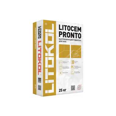 Ровнитель для пола LITOKOL LITOCEM PRONTO - 25 кг 480040002