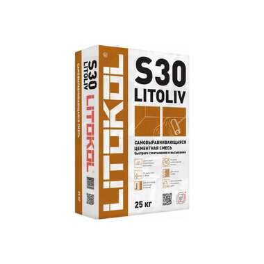 Самовыравнивающая смесь для пола LITOKOL LitoLiv S30 25 кг 90270002