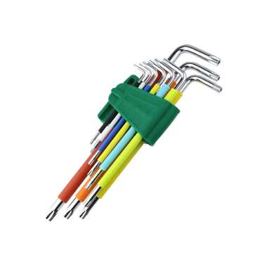 Шестигранники SATA 9 предметов TORX цветные, пластиковый блистер S2 09702CH