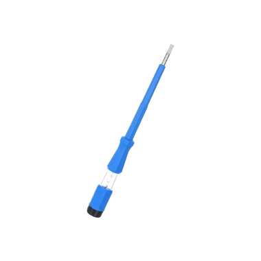 Индикаторная отвертка-пробник Uniel UVT-M15 шлицевая, 190 мм, 600 В, blue UL-00008481