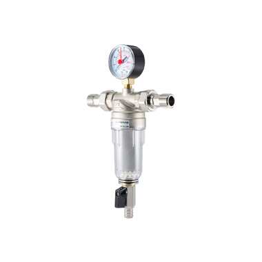 Фильтр промывной с манометром для холодной воды PROFACTOR 1/2" PF FS 238G