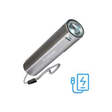 Ручной аккумуляторный фонарь КОСМОС 1Вт LED, линза, Li-ion 18650, 1200mAh, Power-bank, ABS-пластик, USB-шнур KOS116Lit