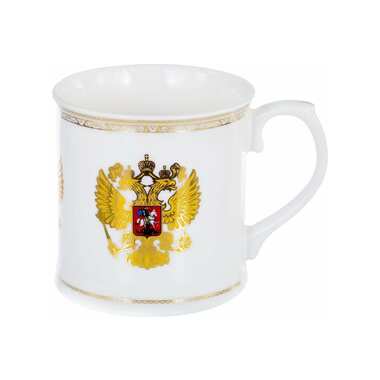 Кружка Balsford NEW BONE CHINA 400 мл, национальная символика с золотом, подарочная упаковка 138-09004