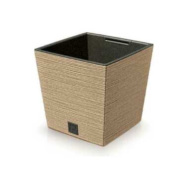 Кашпо Prosperplast DFS240W4665W FURU SQUARE LOW ECO WOOD 240х240х235 мм, коричневое 067390