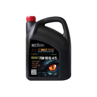 Масло GT OIL gt multi trans sae 75w-90 apigl4\gl5, 4 л 8809059409626