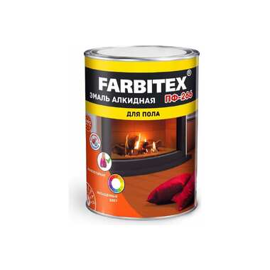 Алкидная эмаль FARBITEX ПФ-266 светлый орех, 1.8 кг 4300011426