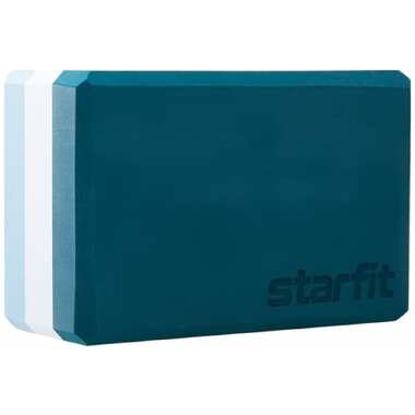 Блок для йоги Starfit YB-201 EVA, 22.8x15.2x10 см, 350 г, изумрудная радуга УТ-00016906