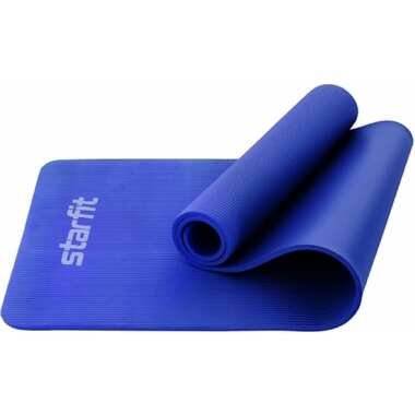 Коврик для йоги и фитнеса Starfit FM-301 NBR, 1.2 см, 183x61 см, темно-синий УТ-00018920