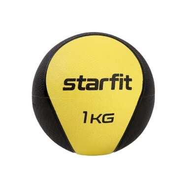 Медбол высокой плотности Starfit GB-702 1 кг, желтый УТ-00018934