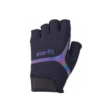 Перчатки для фитнеса Starfit WG-103, черный/светоотражающий УТ-00020812