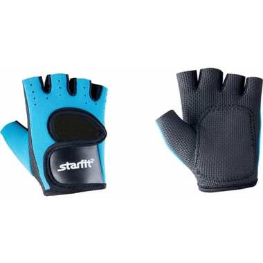Перчатки для фитнеса Starfit SU-107, синий/черный УТ-00008325