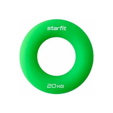 Кистевой эспандер-кольцо Starfit ES-404, силикогель, d=8,8 см, 20 кг, зеленый УТ-00019246