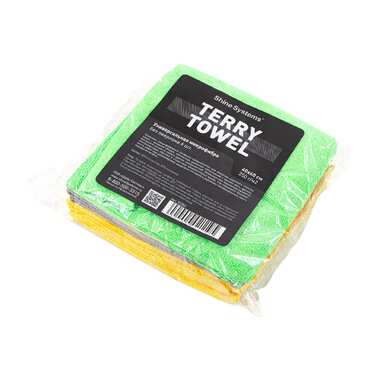 Универсальная микрофибра без оверлока Shine systems Terry Towel 40х40см, 6 шт. SS582