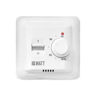 Терморегулятор для теплого пола IQWATT IQ THERMOSTAT M с ручным управлением, белый 401