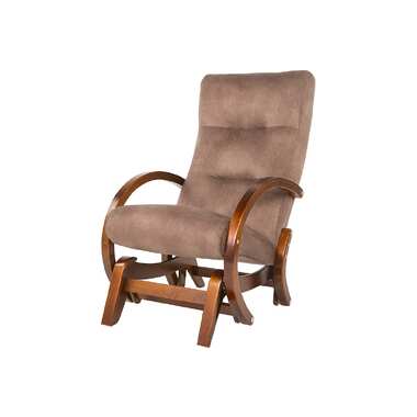 Кресло-качалка маятник Мебелик Мэтисон ткань орех, каркас вишня 6492