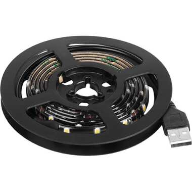 Светодиодная лента Lamper LED USB 5В, 1 м, 8 мм, IP65, SMD 2835, 60 LED/m, теплый белый 3000 K 141-386