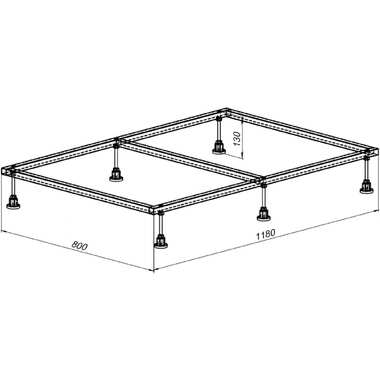Каркас для литьевого поддона Aquanet 0.4 1180x900 00267178